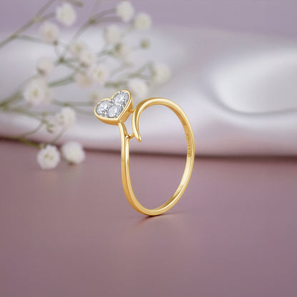 Gold HeartPop Lab Grown Diamond Ring