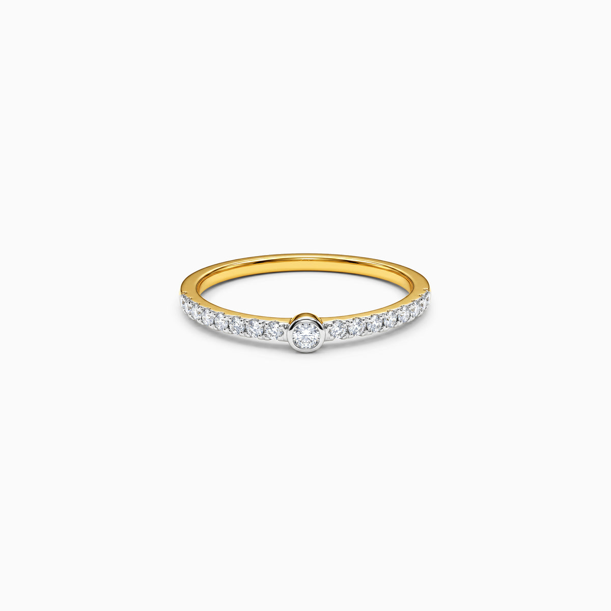 Gold Perle Etoilee Lab Grown Diamond Ring (Size 12)
