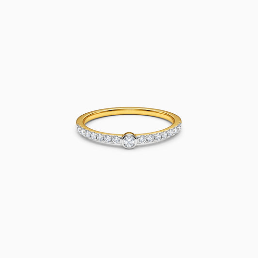 Gold Perle Etoilee Lab Grown Diamond Ring (Size 12)