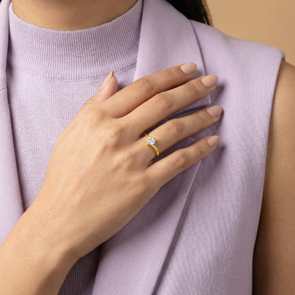 Gold Volute Grace Lab Grown Diamond Ring (Size 12)