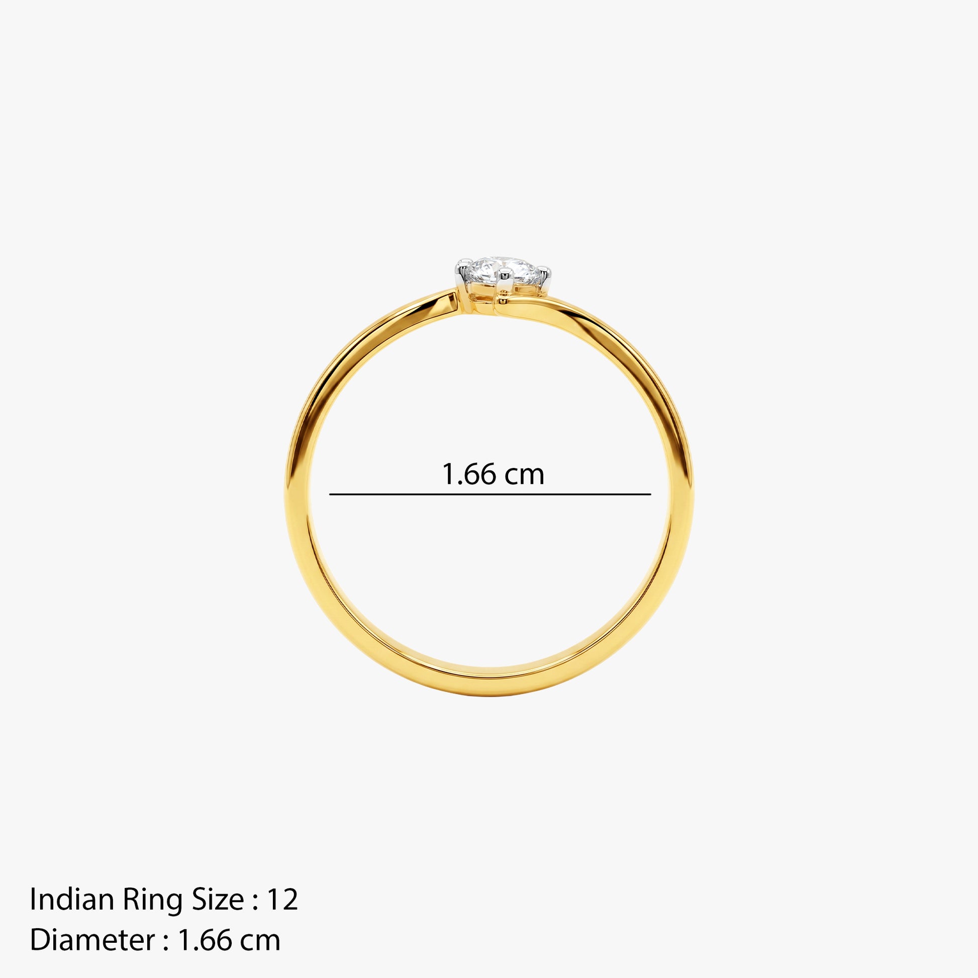 Gold Volute Grace Lab Grown Diamond Ring (Size 12)