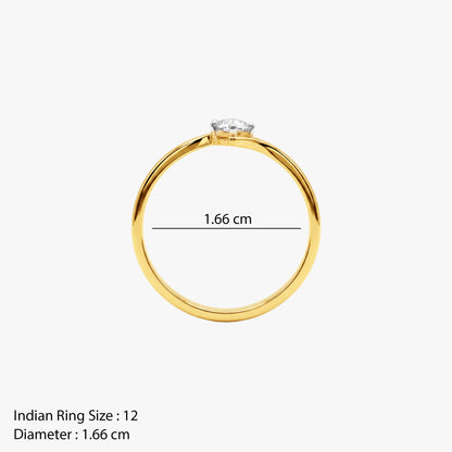 Gold Volute Grace Lab Grown Diamond Ring (Size 12)