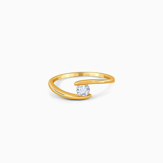 Gold Echo Lab Grown Diamond Ring