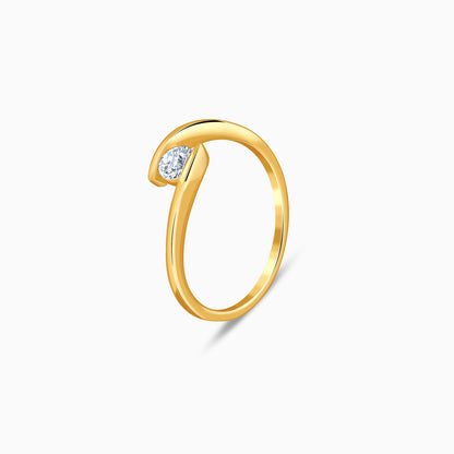 Gold Echo Lab Grown Diamond Ring