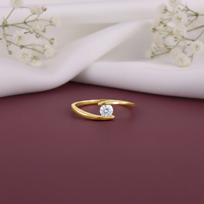 Gold Echo Lab Grown Diamond Ring
