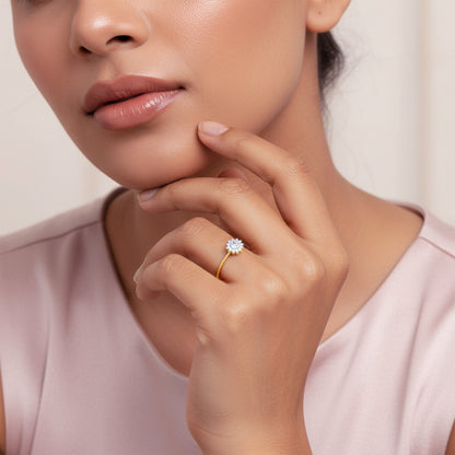 Gold Fleuria Lab Grown Diamond Ring