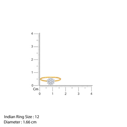 Gold Fleuria Lab Grown Diamond Ring