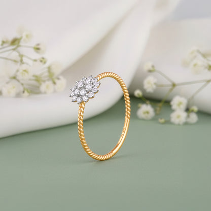 Gold Fleuria Lab Grown Diamond Ring