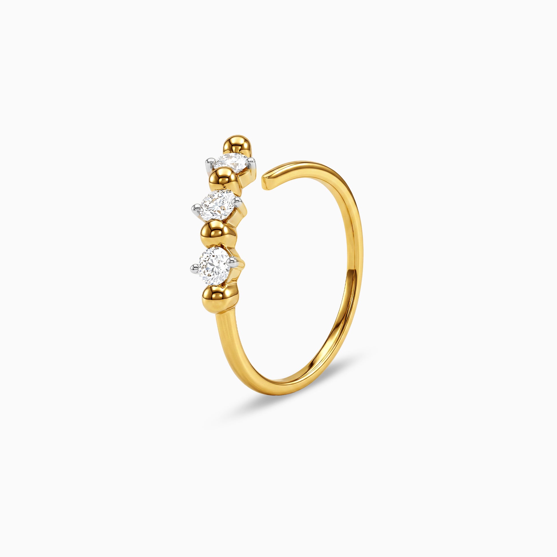 Gold Cascade Royale Lab Grown Diamond Ring (Size 12)