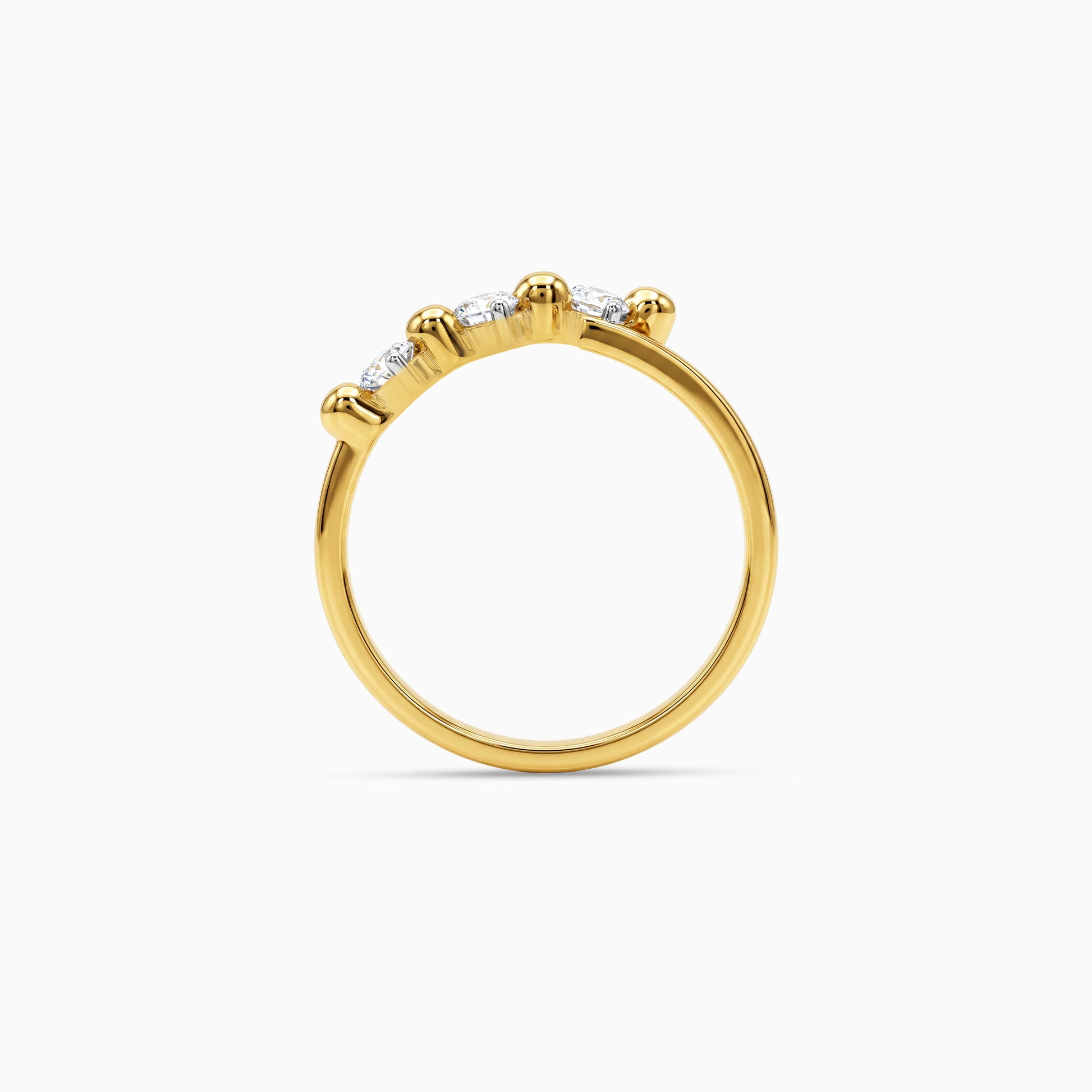 Gold Cascade Royale Lab Grown Diamond Ring (Size 12)