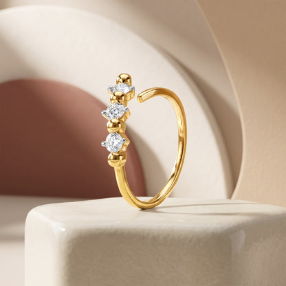 Gold Cascade Royale Lab Grown Diamond Ring (Size 12)
