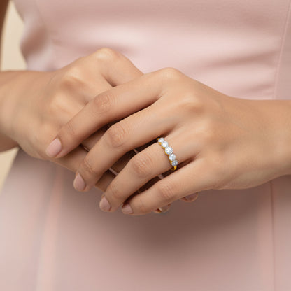 Gold Classic Bezel Lab Grown Diamond Ring