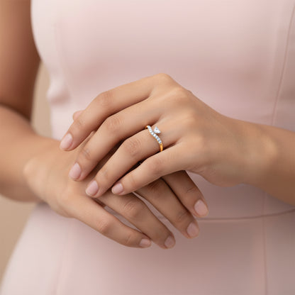 Gold Shine Love Lab Grown Diamond Ring