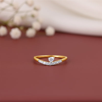 Gold Shine Love Lab Grown Diamond Ring