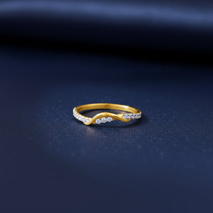 Gold Style Sparkle Lab Grown Diamond Ring