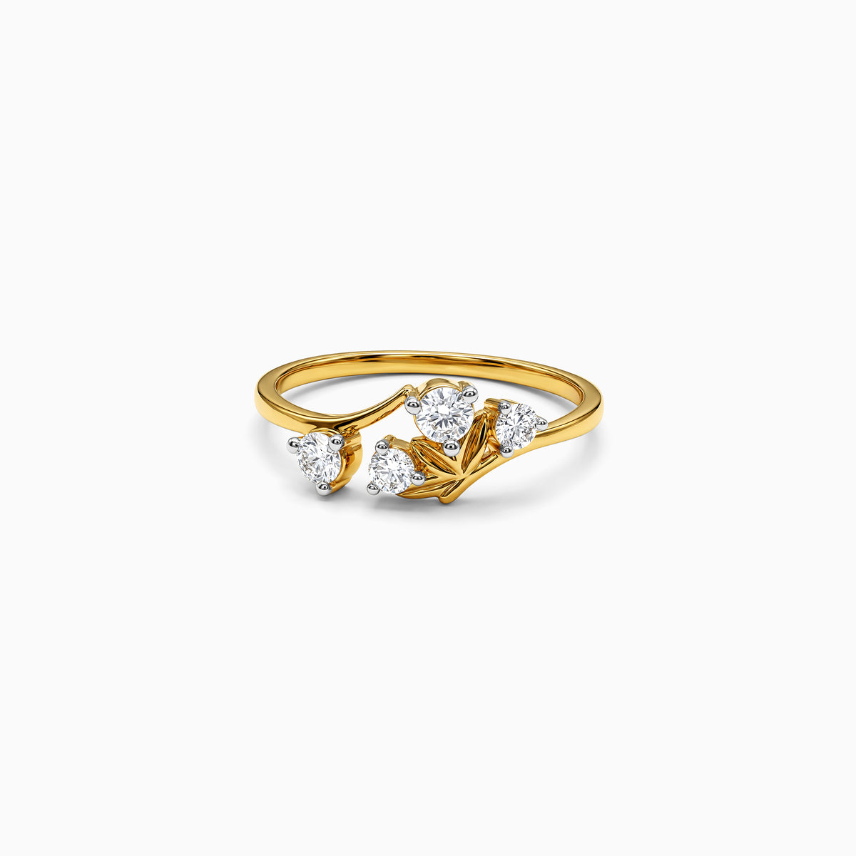 Gold Sparkling Rivage Lab Grown Diamond Ring (Size 12)