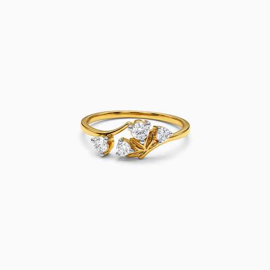 Gold Sparkling Rivage Lab Grown Diamond Ring (Size 12)