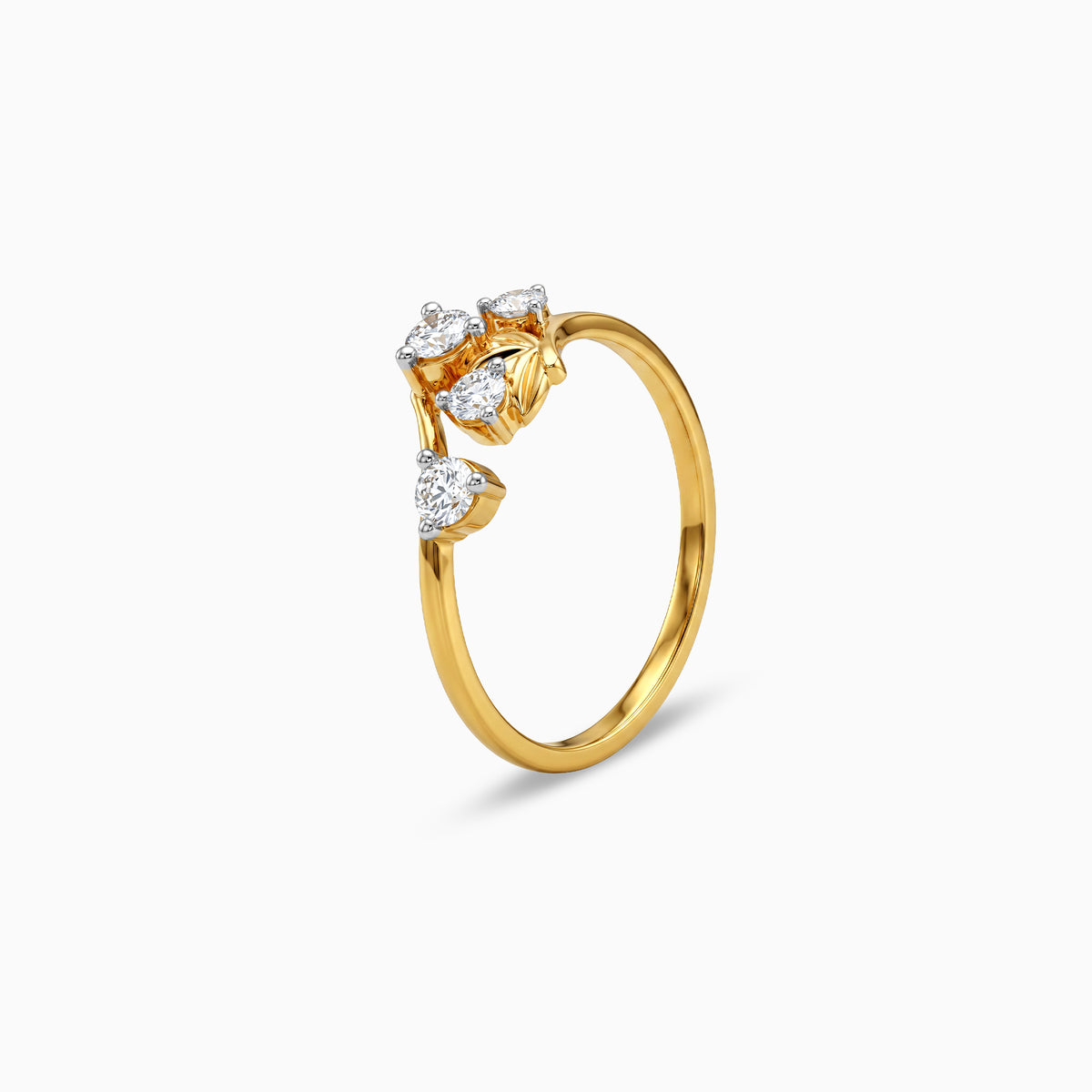 Gold Sparkling Rivage Lab Grown Diamond Ring (Size 12)