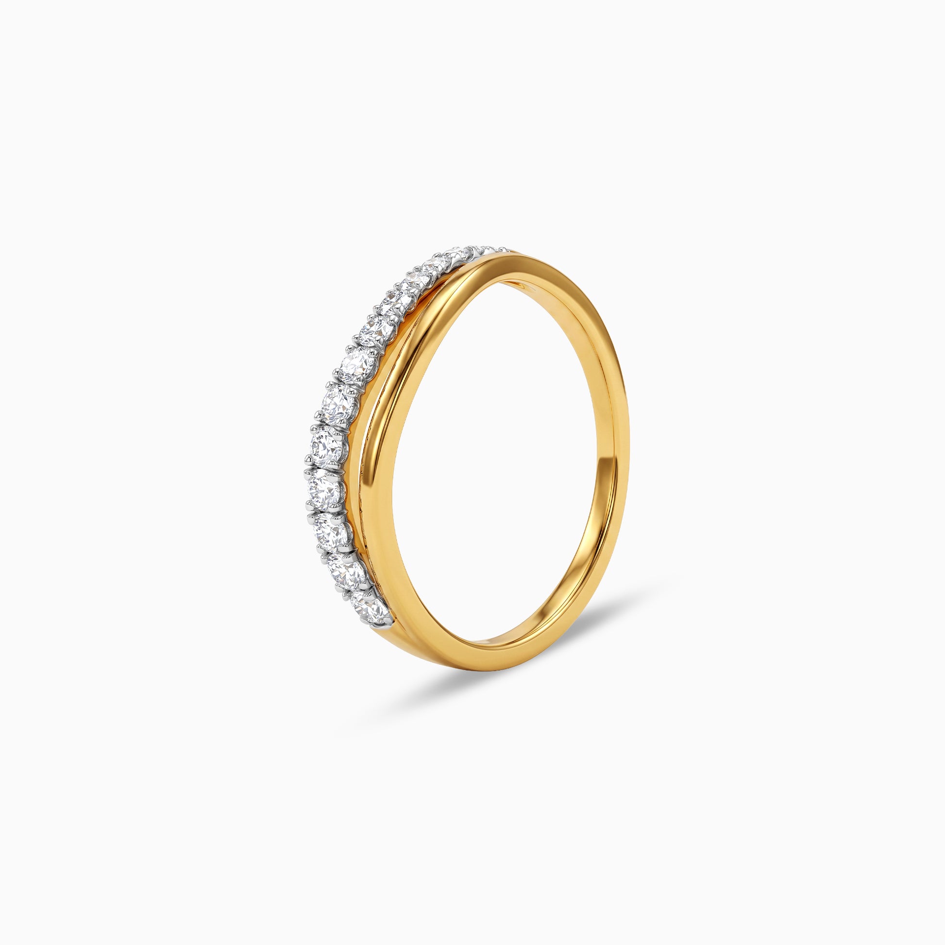 Gold Ruban Scintille Lab Grown Diamond Ring (Size 12)