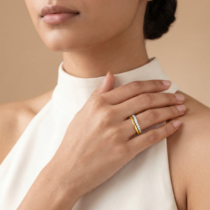 Gold Ruban Scintille Lab Grown Diamond Ring (Size 12)