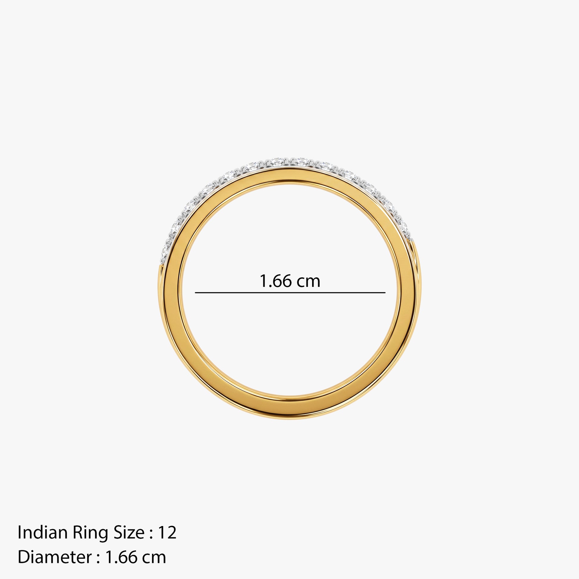 Gold Ruban Scintille Lab Grown Diamond Ring (Size 12)