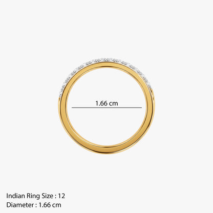 Gold Ruban Scintille Lab Grown Diamond Ring (Size 12)