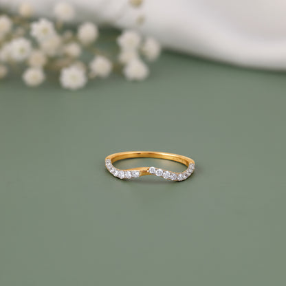 Gold Pristine Set Lab Grown Diamond Ring