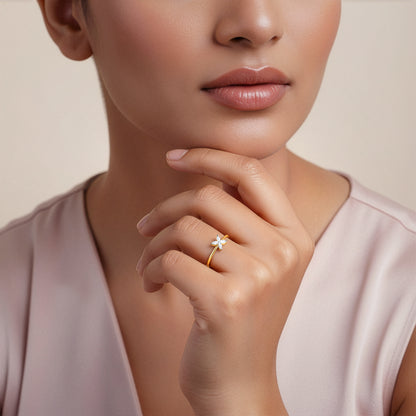 Gold Pure Bloom Lab Grown Diamond Ring