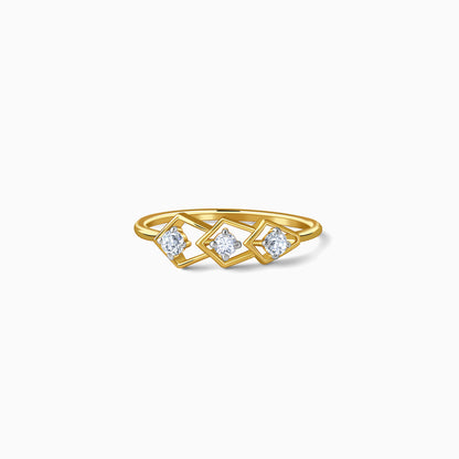 Gold Hexel Lab Grown Diamond Ring