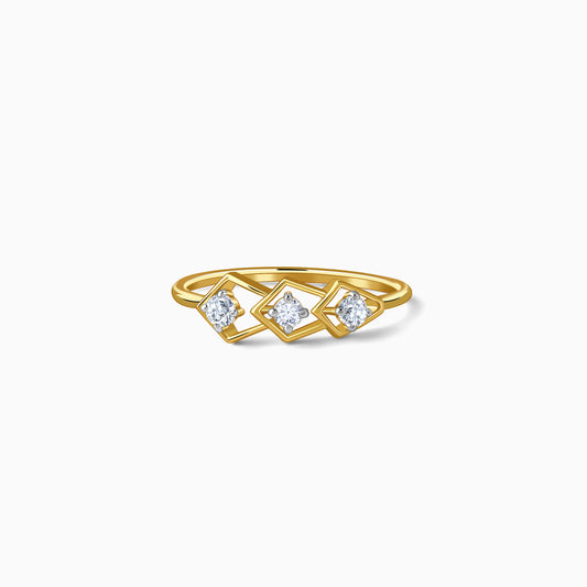 Gold Hexel Lab Grown Diamond Ring