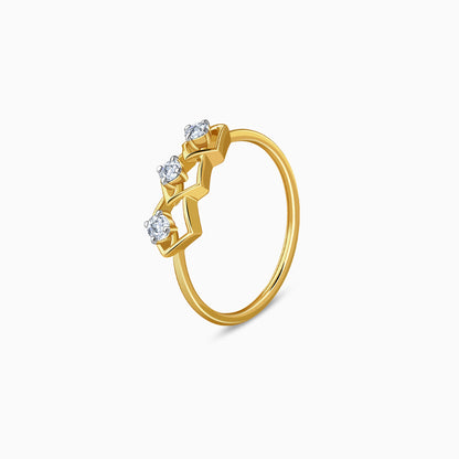 Gold Hexel Lab Grown Diamond Ring