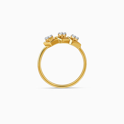 Gold Hexel Lab Grown Diamond Ring