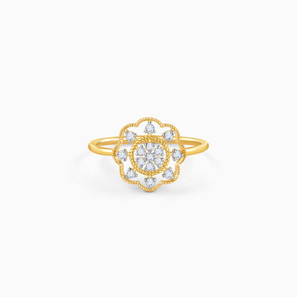 Gold Florette Lab Grown Diamond Ring