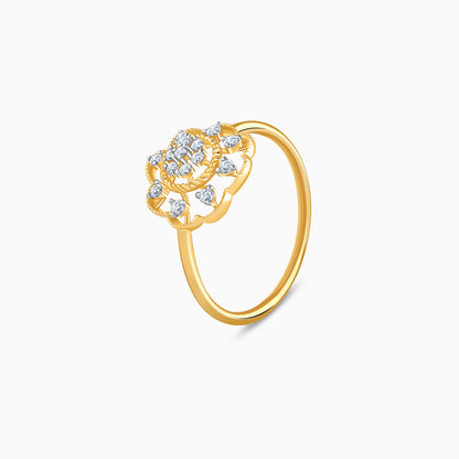 Gold Florette Lab Grown Diamond Ring