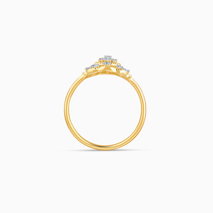 Gold Florette Lab Grown Diamond Ring