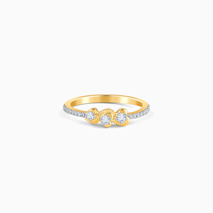 Gold Amoura Trio Lab Grown Diamond Ring