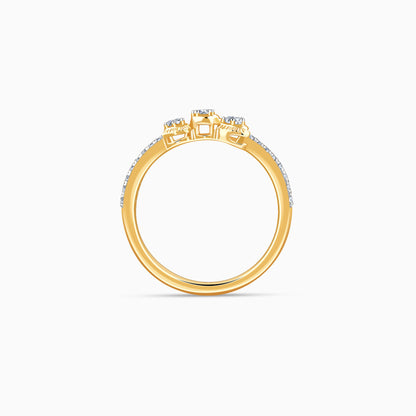 Gold Amoura Trio Lab Grown Diamond Ring