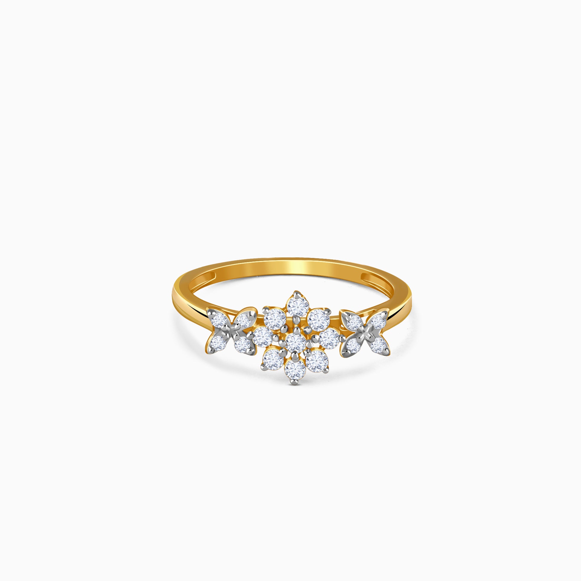 Gold Flora Radiance Lab Grown Diamond Ring (Size 12)