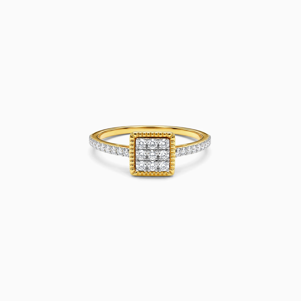 Gold Carre Royale Lab Grown Diamond Ring (Size 12)