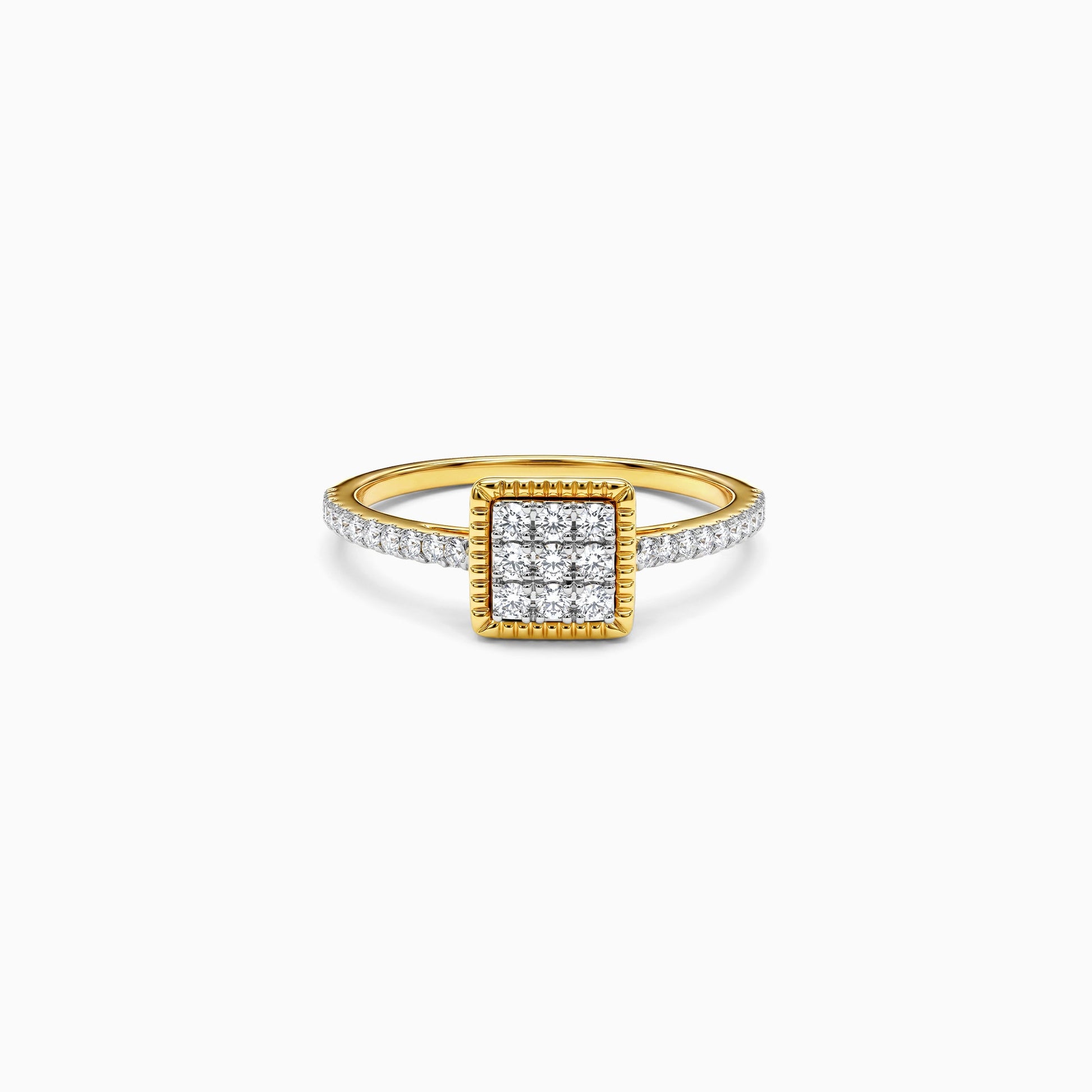 Gold Carre Royale Lab Grown Diamond Ring (Size 12)