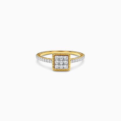 Gold Carre Royale Lab Grown Diamond Ring (Size 12)
