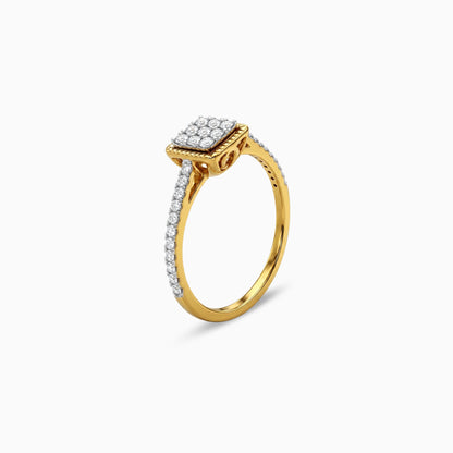 Gold Carre Royale Lab Grown Diamond Ring (Size 12)