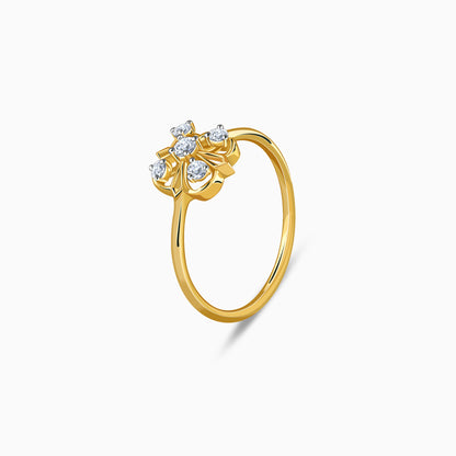 Gold Auraflore Lab Grown Diamond Ring