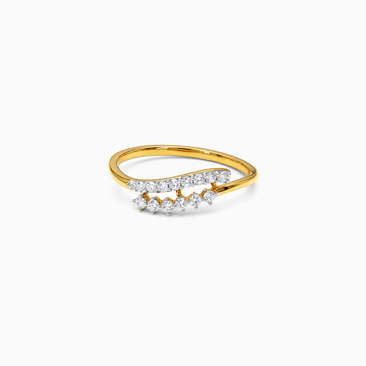 Gold Aurore Crest Lab Grown Diamond Ring (Size 12)