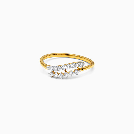 Gold Aurore Crest Lab Grown Diamond Ring (Size 12)