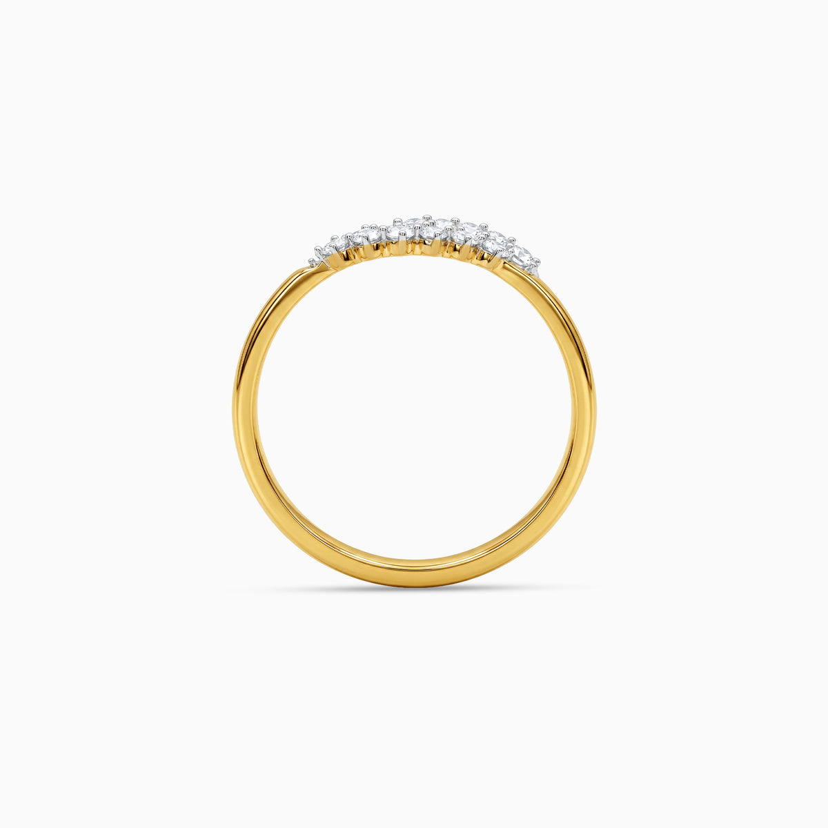 Gold Aurore Crest Lab Grown Diamond Ring (Size 12)