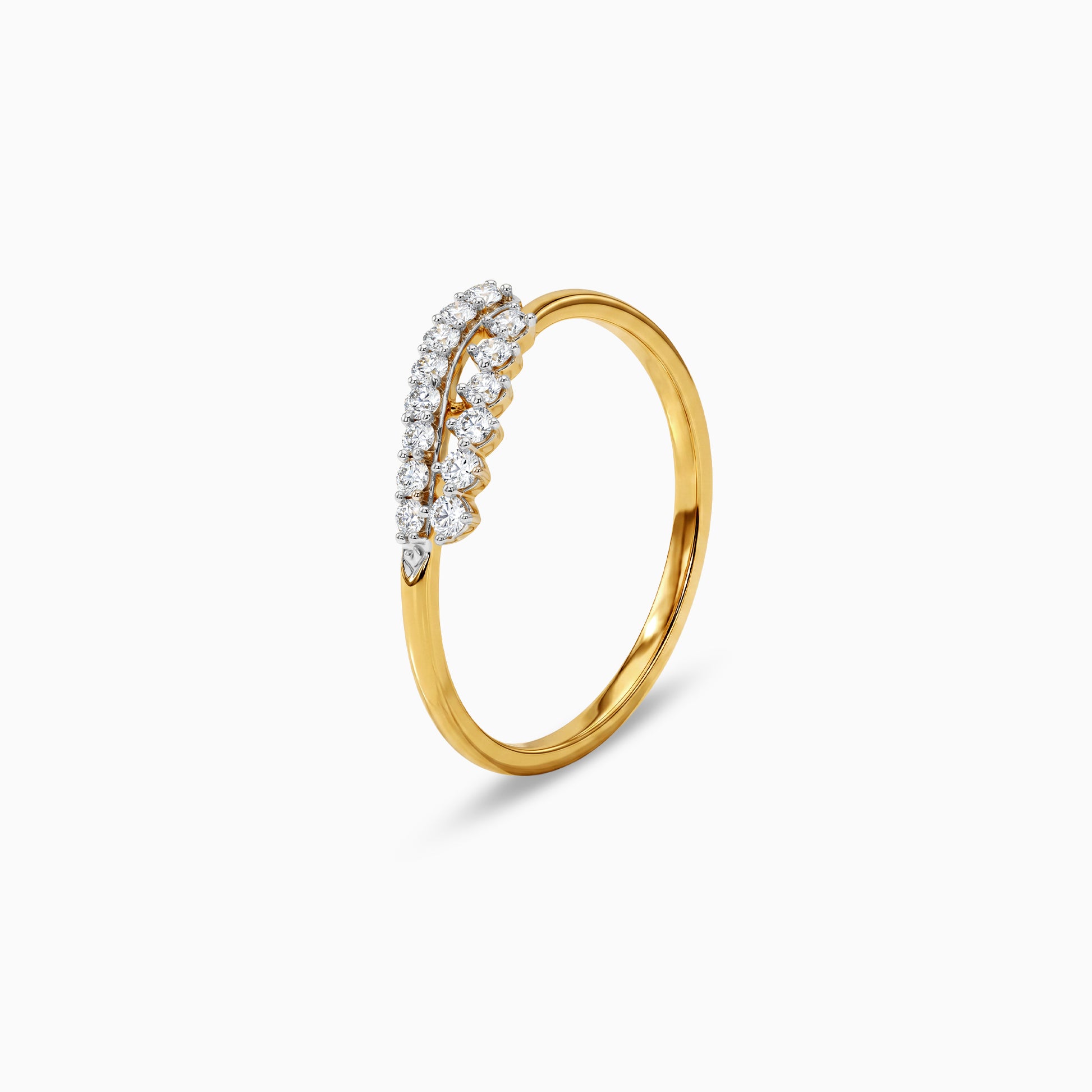 Gold Aurore Crest Lab Grown Diamond Ring (Size 12)