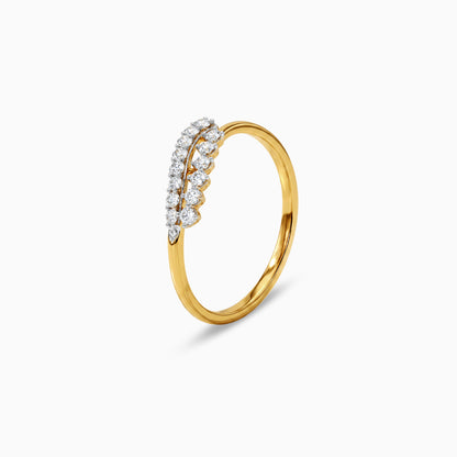 Gold Aurore Crest Lab Grown Diamond Ring (Size 12)