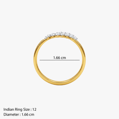 Gold Aurore Crest Lab Grown Diamond Ring (Size 12)