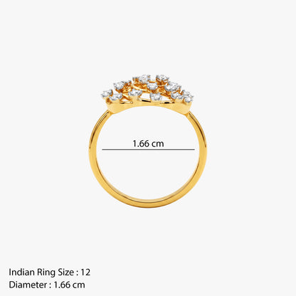 Gold Tourbillon Luxe Lab Grown Diamond Ring (Size 12)